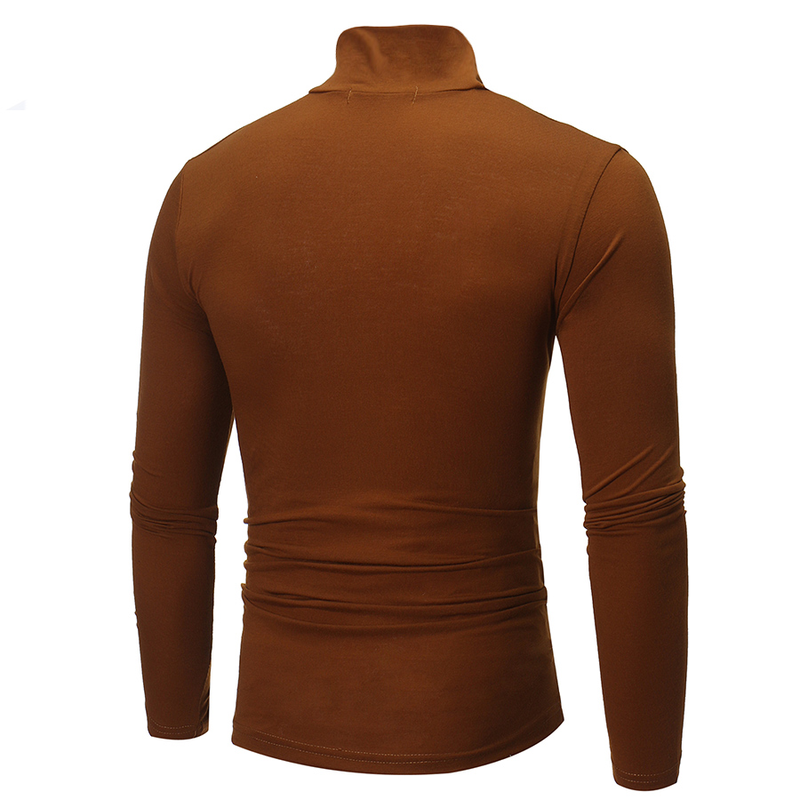 Männer Effenfaarweg Rollkragen T-Shirt Fir Männer Hierscht Fréijoer Casual Laangärm Basis Bottoming Hemd Fir Männer Slim-Fit Tops_voghion.com