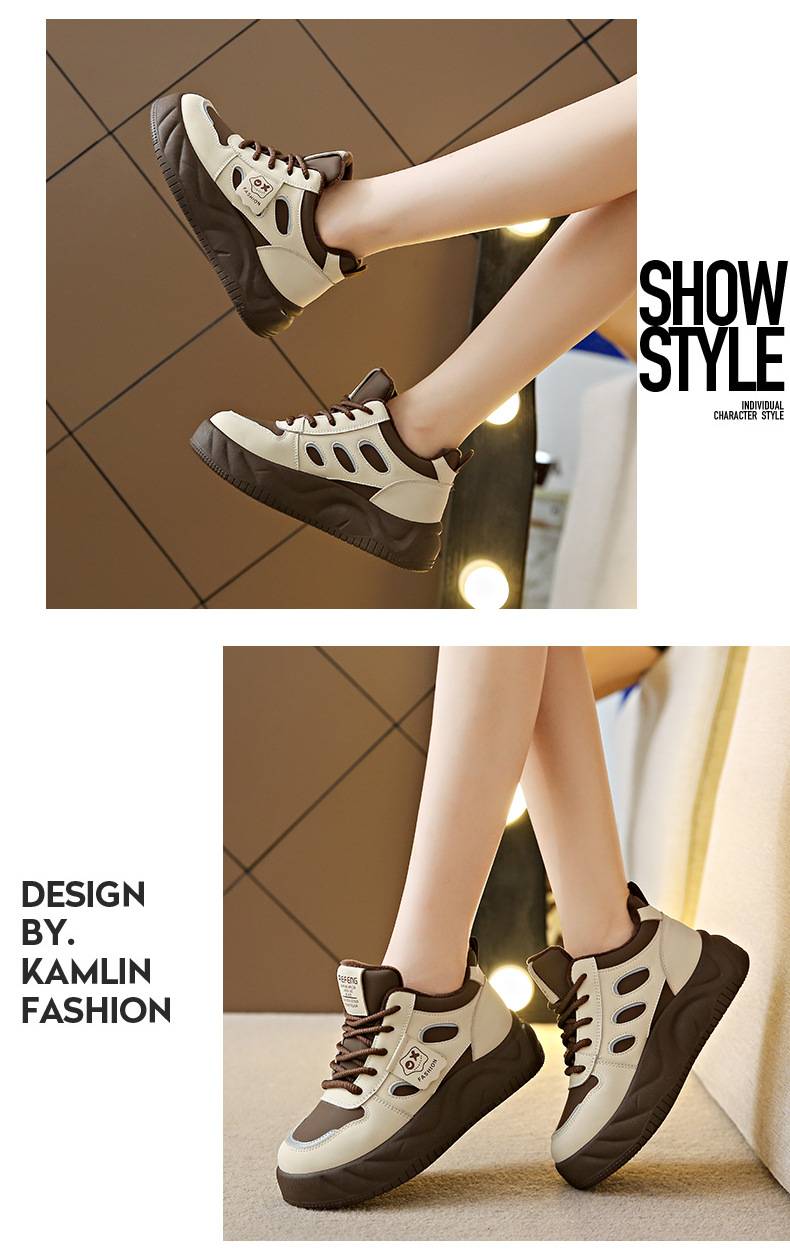 Cashmere and thick warm cotton shoes autumn and winter new leather platform sports shoes women's casual shoes Comfortable flats board shoes_voghion.com