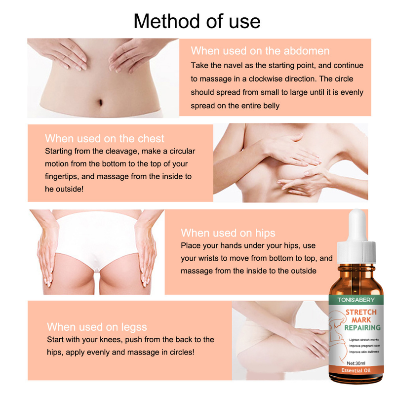 Removedor de estrias, creme de tratamento para cuidados com a pele, óleo essencial para remoção de estrias, maternidade, slackline para óleos grávidas_voghion.com