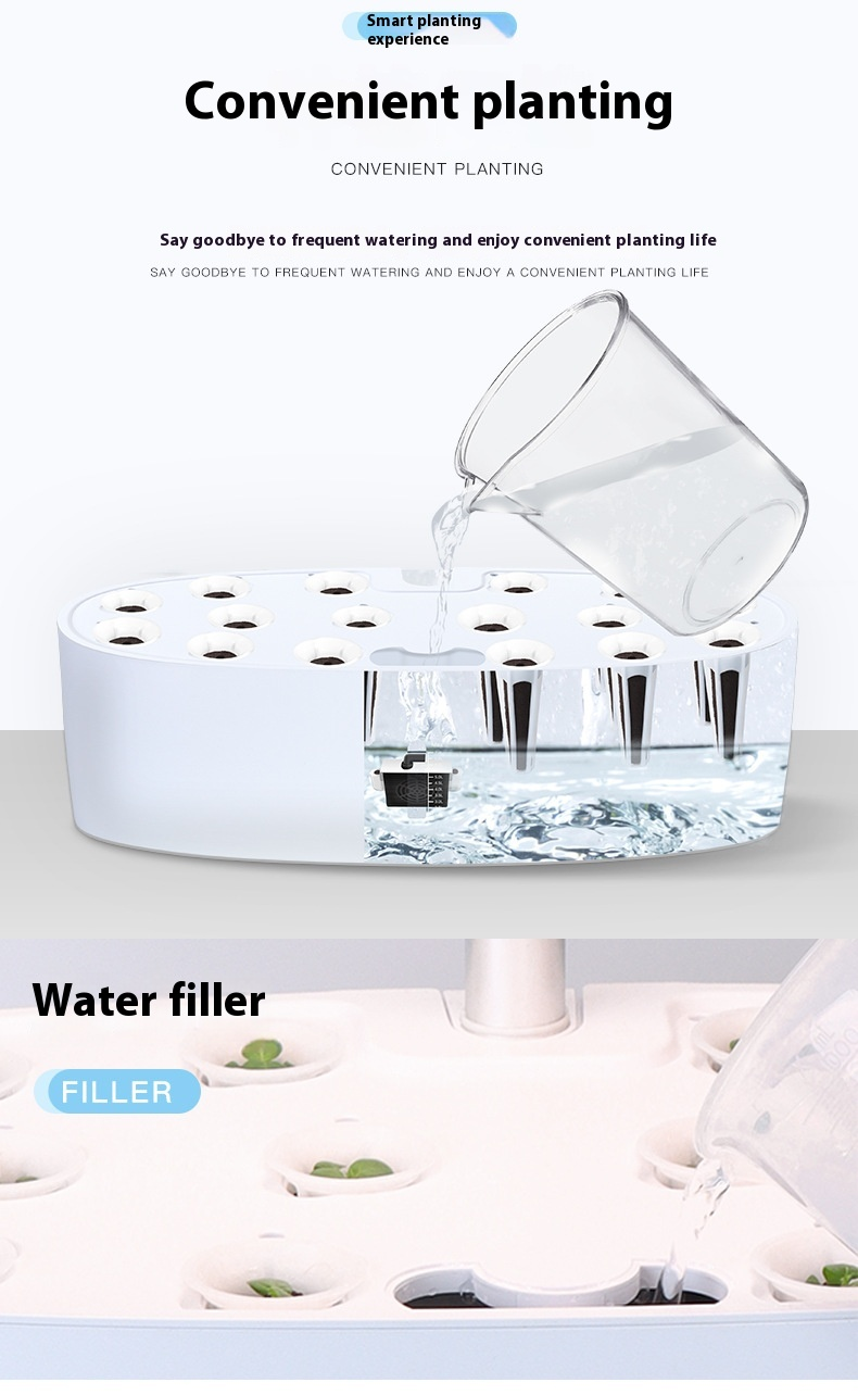 Μηχανή φυτών για οικιακό κήπο, υδροπονική μηχανή φύτευσης, έξυπνη μηχανή φύτευσης, εσωτερική πολυλειτουργική φύτευση, φως πλήρωσης σπορόφυτων_voghion.com