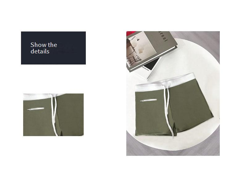 Costume da bagno da uomo - Pantaloncini da spiaggia ad asciugatura rapida per vacanze termali e al mare. Design a blocchi di colore. Comodo interno gamba da 4 pollici._voghion.com