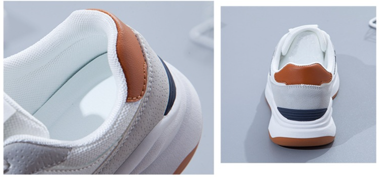 Zapatos deportivos casuales de suela gruesa para mujer, de estilo nicho, de malla transpirable, combinables con todo, blancos, Forrest Gump._voghion.com