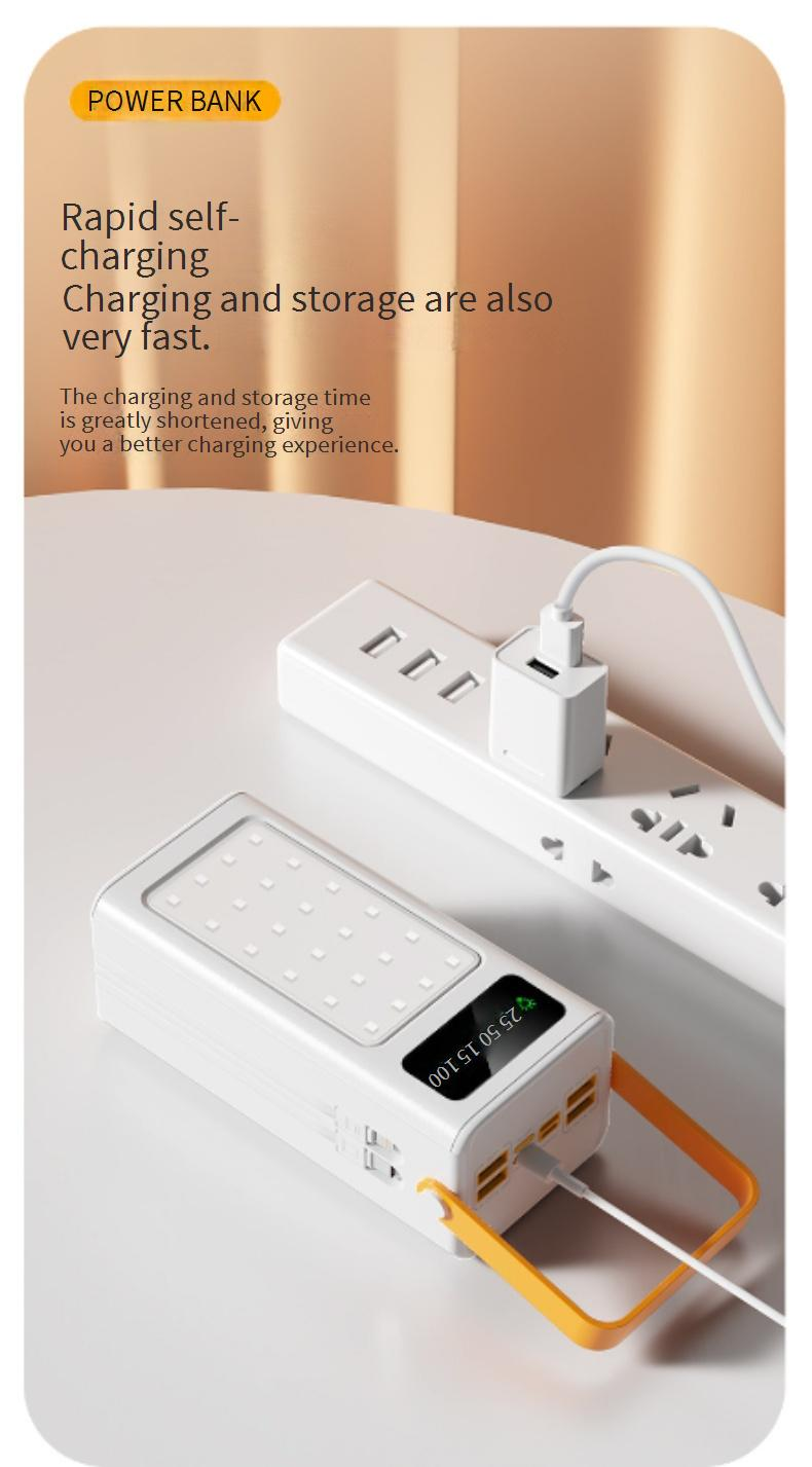 Power Bank New Outdoor Camping Light Solar Powered Self Contained Power Bank 50,000/80,000 Large Capacity Mobile Power Bank_voghion.com