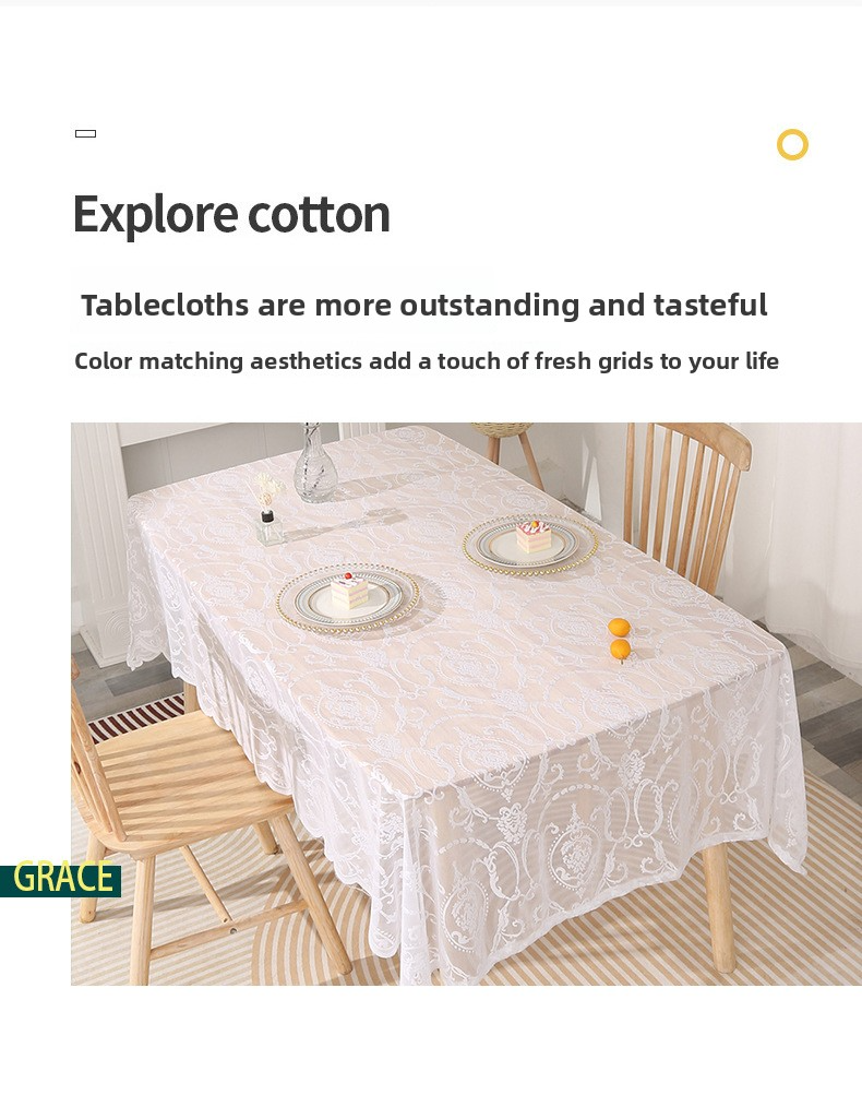 Polyester-Tischdecke – Rutschfeste und strapazierfähige Esstischdecke in Weiß/Schwarz – Mehrere Größen (140×100cm bis 140×300cm)_voghion.com