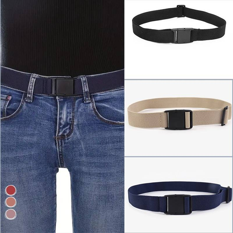 Lazy Jeans Seamless Elastic Elastic Belt Hook Double Layer Simple Versatile Men And Women Anti Allergic Invisible_voghion.com