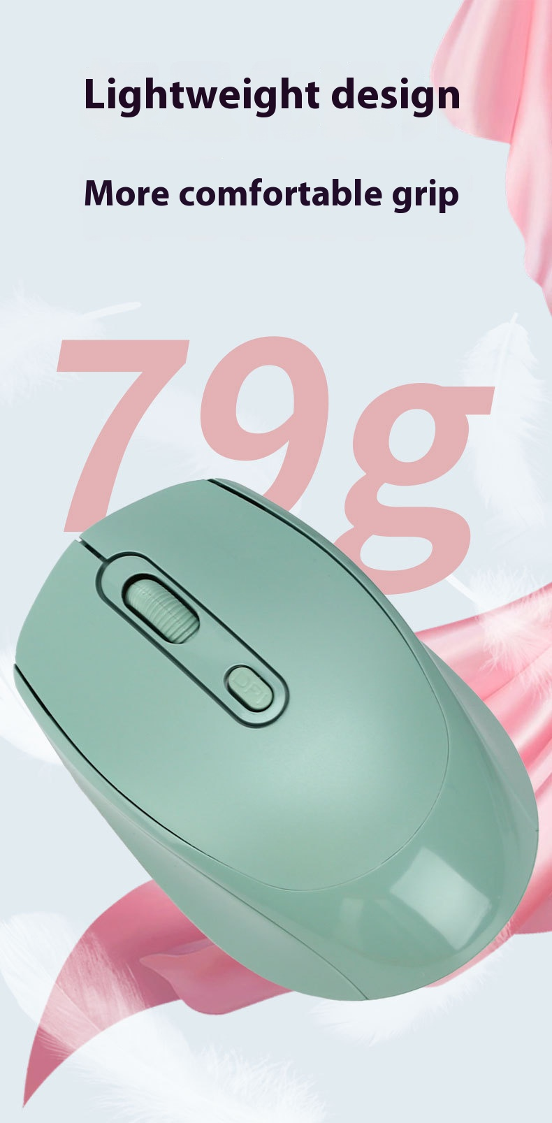 Ratón inalámbrico silencioso de modo dual, recargable, con 4 botones, Bluetooth y óptico ergonómico de 2,4 G, 1600 DPI ajustable, opciones multicolor_voghion.com