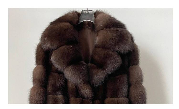 Luxury Vintage-Style Faux Mink Coat With Elegant Trench Design - Warm Winter Outerwear In Chestnut (Available In 3 Lengths: 65cm/95cm/110cm)_voghion.com