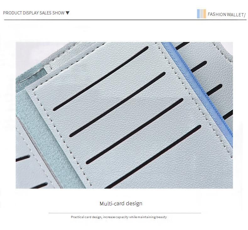 Portefeuille fin ENMEX pour femme avec plusieurs emplacements pour cartes et poche à monnaie – Organiseur de sac léger en PU pour vos essentiels du quotidien (noir, beige, rouge, bleu, violet)_voghion.com