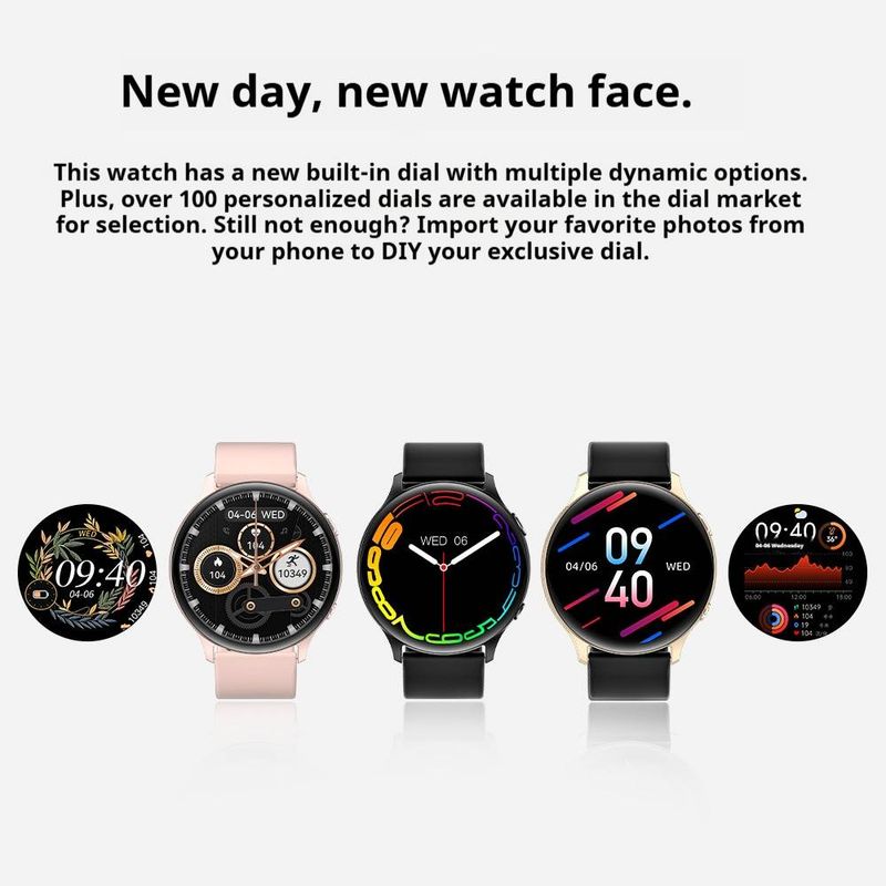 Smartwatch Bluetooth unisex con monitoraggio di chiamate/musica/salute - Voce AI, multilingue, batteria da 7 giorni, ricarica magnetica_voghion.com
