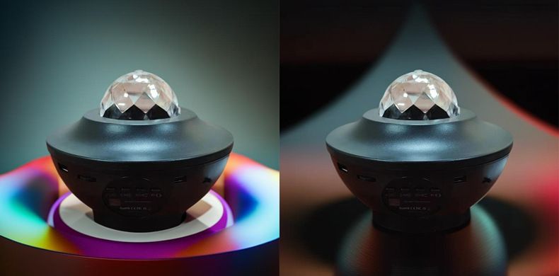 Water Ripple Aurora Projector - Mini Laser Starry Sky Night Light With Remote Control, Bluetooth Sync For Indoor/Outdoor Mood Lighting_voghion.com