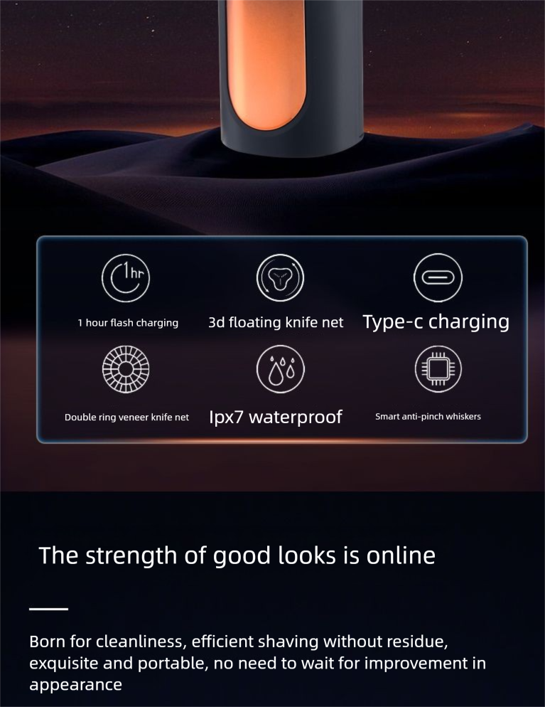 Three-Head Electric Shaver Portable Razor For Men Beard Trimmer Men's Gift_voghion.com
