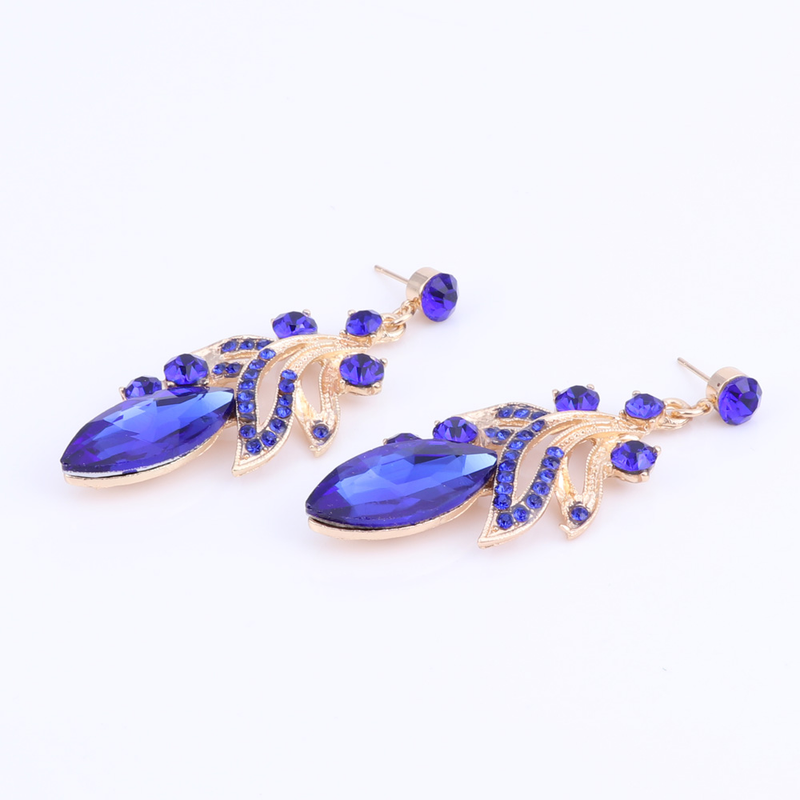 Muoti Teardrop tekojalokivi Crystal Choker kaulakoru naisille Statement kaulus kaulakorut korvakoru hääjuhla korusetit_voghion.com