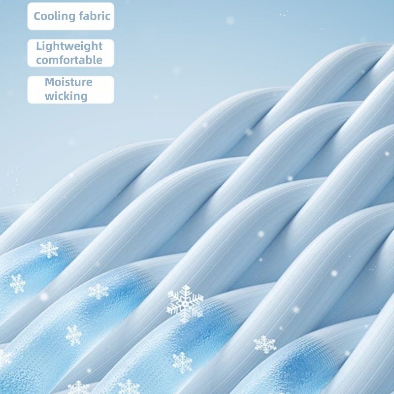 1 pezzo di tessuto estivo con motivo 3D in rilievo, effetto rinfrescante traspirante, eccellente elasticità e sollievo dalla pressione, forte supporto, morbido_voghion.com