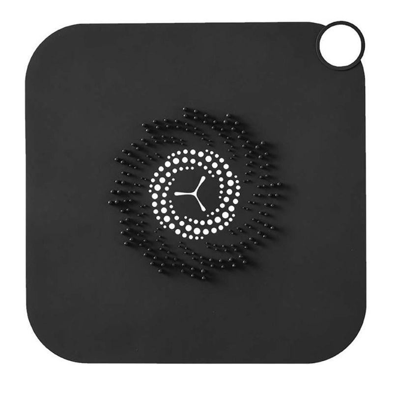 2er-Set Bodenwaschbecken-Abflussfiltermatte aus Silikon mit Haarstopper für Bad und Küche – Verstopfungsfreies Zubehör_voghion.com