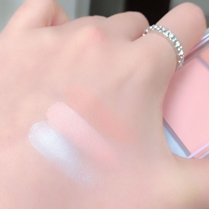 MOTY dreifarbiges Rouge-Püree-Rouge-Puder ist zart und einfach zu handhaben, um die Farbe und Vitalität des Mädchens zu zeigen, tragbar und günstig_voghion.com