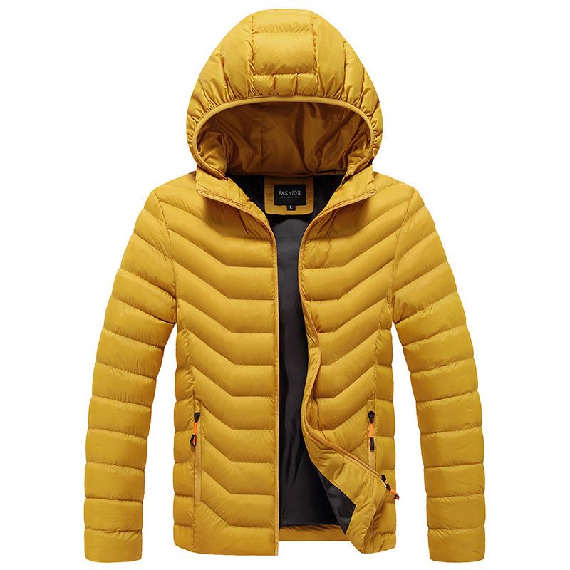 Men's Clothing 2024 New Hooded Solid Color Lightweight Coat Ribbed Cotton Jacket Men_voghion.com