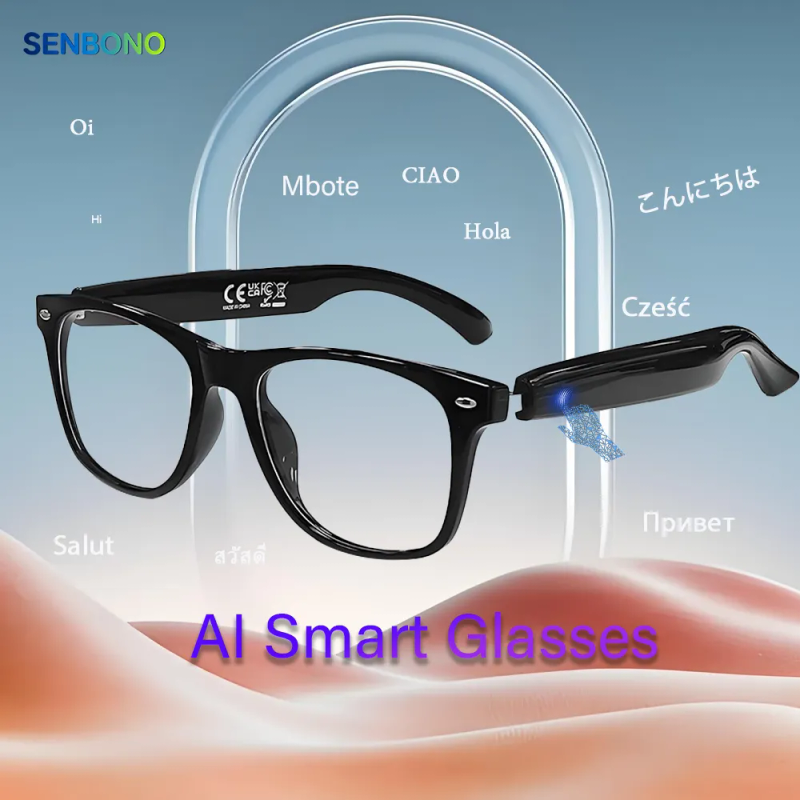 SENBONO F16 AI Translation Music Noise Reduction Wireless Bluetooth Hands-free Call Remote Control Photo Outdoor Sports_voghion.com