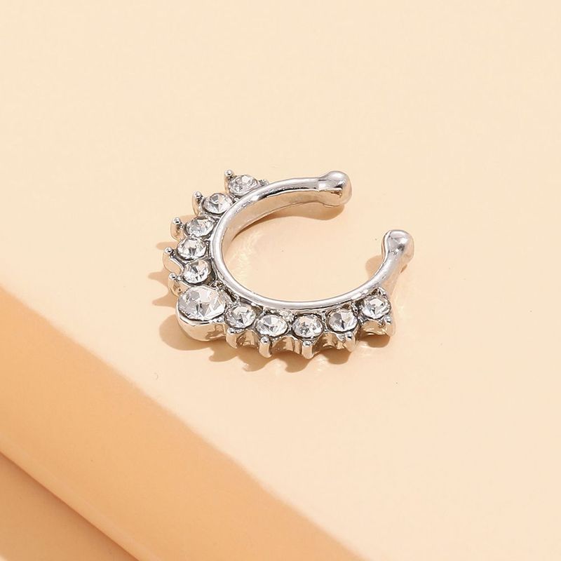 Nasenring ohne Loch, Nasenstecker ohne Stanzen, nicht perforierter U-förmiger Nasenclip, Piercingschmuck, Nasenring ohne Loch_voghion.com