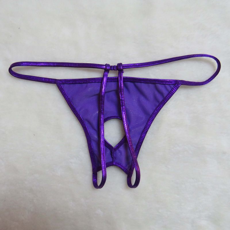 Pánské kalhotky, sexy spodní prádlo Pamas z lakované kůže, průsvitné, ve tvaru T, tanga, mini plavky, plavky_voghion.com