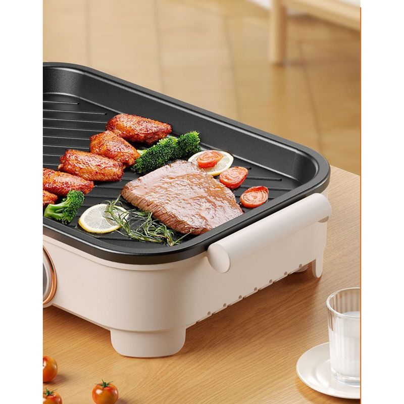 Barbacoa pequeña Airmate, olla eléctrica multifuncional, sartén antiadherente para el hogar_voghion.com