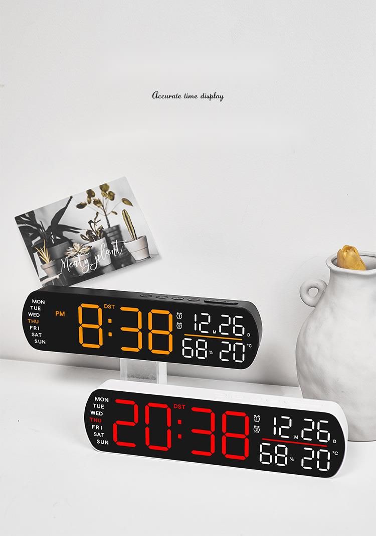 Orologio digitale da tavolo semplice elettronico multifunzionale a LED con allarme 5512_voghion.com