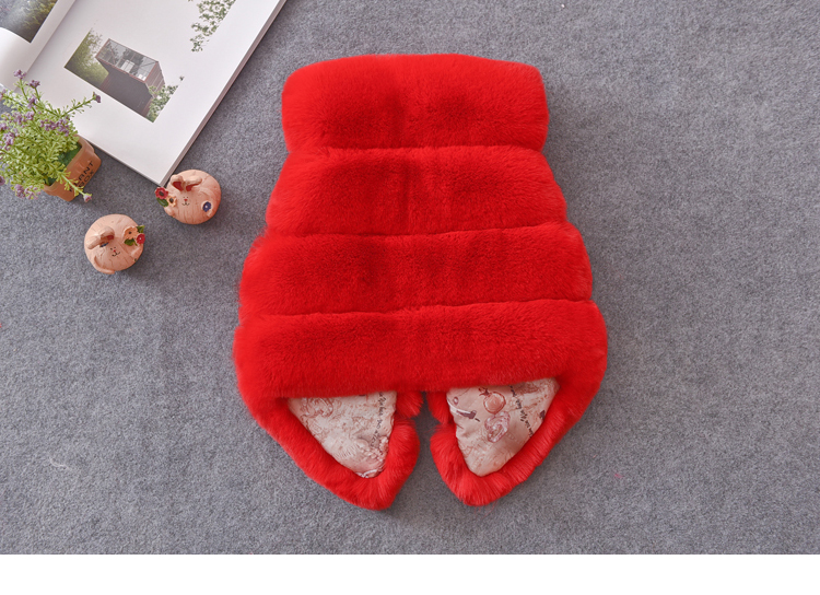 Kinderkleidung Kinder-Patchwork-Pelzweste für Jungen und Mädchen, extra dicke Pelzweste, Baby-Pelzimitatmantel_voghion.com