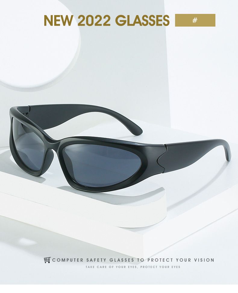 Occhiali da sole sportivi ovali avvolgenti Flash da uomo, con lenti a specchio, per guida, pesca, ciclismo, design di sicurezza, per bici_voghion.com