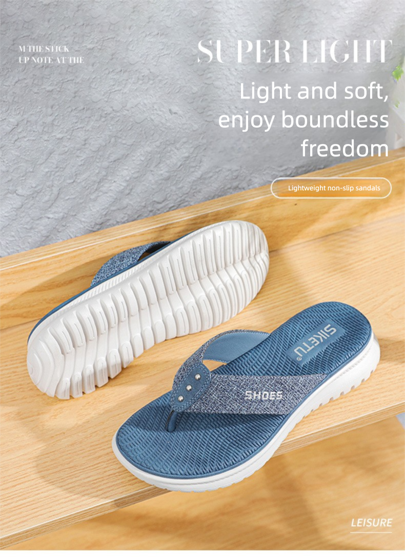 2025 Summer New Women's Simple Flip-Flops Sports Wedge Casual Large Size Slippers_voghion.com