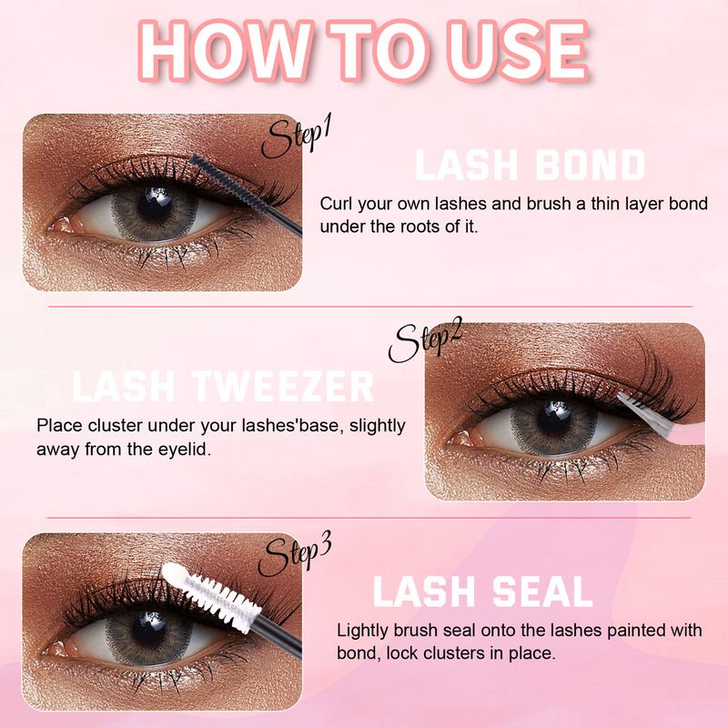 False Eyelashes Single Cluster Segmented D Curved Curled False Eyelashes Set 8 16mm Classic Natural Thick Eyelashes_voghion.com