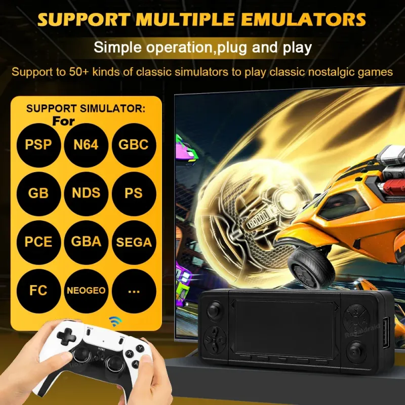 Nev X9 Pro Retro CHK ZD Stick TV HD Video Game Console 9053 256G 50000 Games For PS1/PSP/SFC/N64 Dual 2.ChG Controller_voghion.com