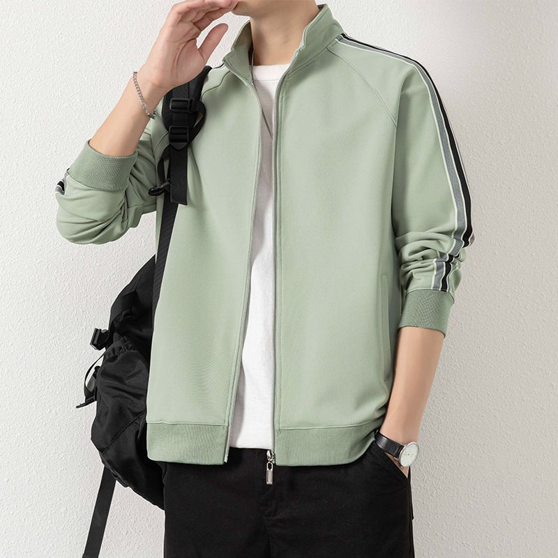 Ανδρικά Άνοιξη και Φθινόπωρο Νέα Αντιανεμικά με Τρία Μπάρες και Γιακά, Casual Μπουφάν, Ομαδικά Ρούχα, Άνδρες 8D4_voghion.com
