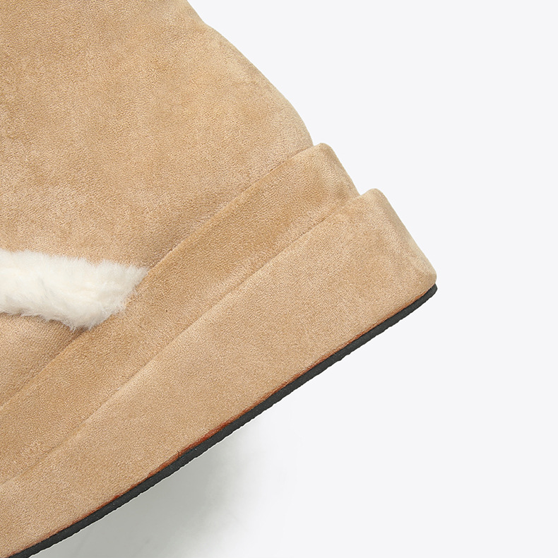 New mid-calf boots with cashmere padded warm shoes retro booster boots_voghion.com