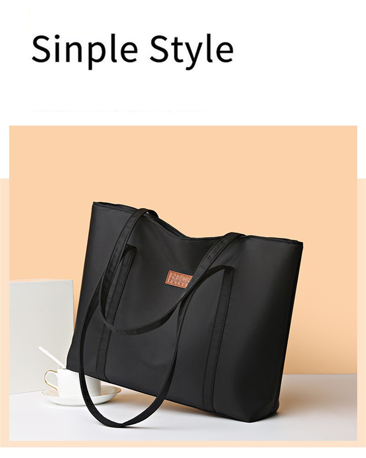 Sac en tissu simple et grand sac décontracté et léger pour femme, sac à bandoulière pour femme, sac fourre-tout de grande capacité_voghion.com