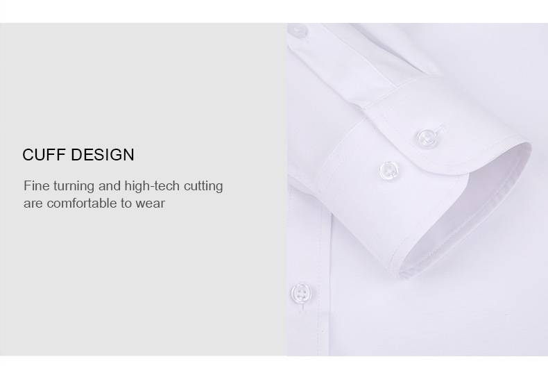 Camicia da uomo elegante, a maniche lunghe, elasticizzata, con bottoni, stile business casual, tinta unita_voghion.com