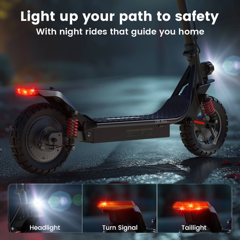 ISCOOTER I10 Pro 10" Monopattino elettrico pieghevole per pendolari Motore da 800 W Batteria da 48 V 15 Ah_voghion.com
