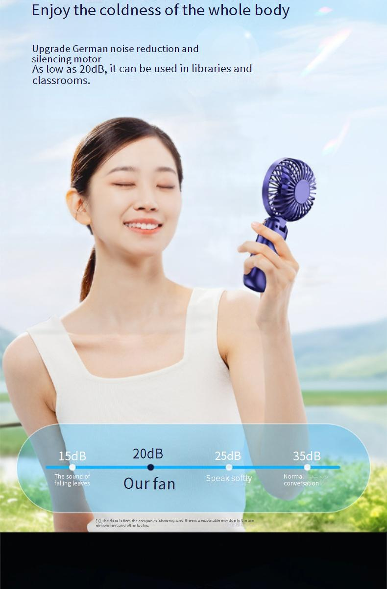 Ultra stille handventilator - USB oplaadbare miniventilator (≤25 dB) voor kantoor/park/reizen_voghion.com