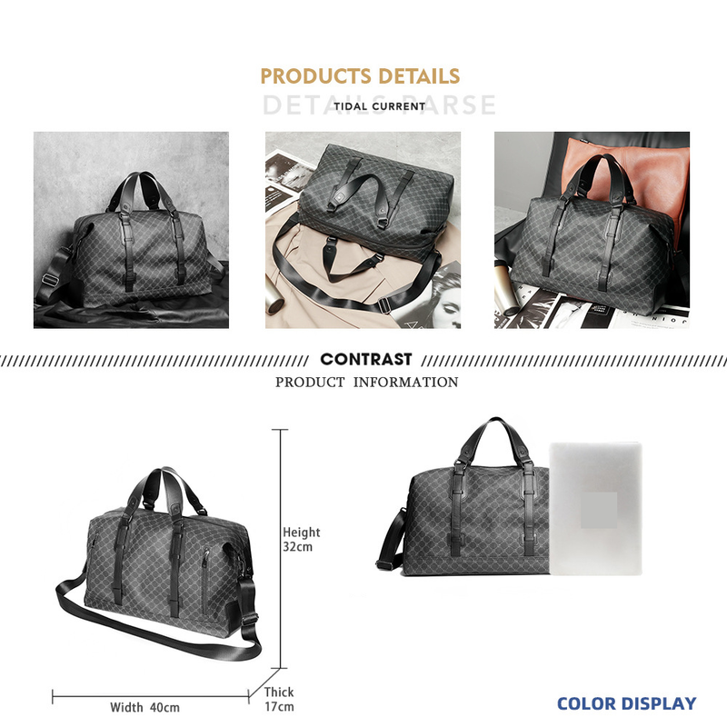 Borsa da viaggio di grande capacità per uomo, per brevi distanze, per viaggi d'affari, borsa a tracolla alla moda, borsa da fitness, lotto_voghion.com