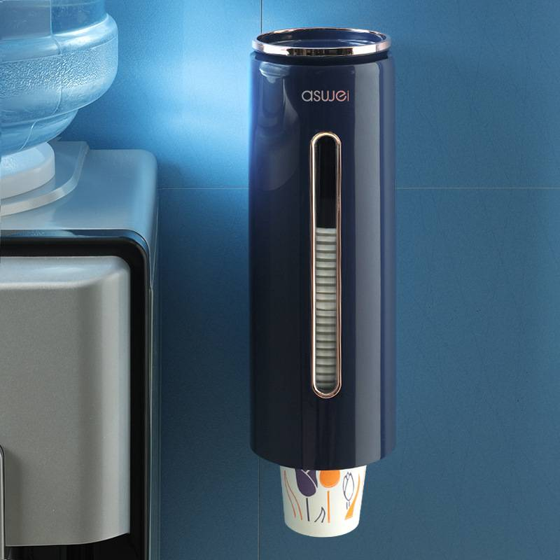 Smart Cup Dispenser Holder - Wall-Mounted Paper Cup Organizer For Kitchen, Office, And Home, Space-Saving & Hygienic, White/Blue/Green_voghion.com