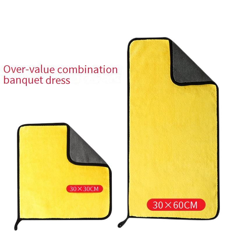 Dual-Color Microfiber Car Wash Towel – Super Absorbent, Lint-Free, Scratch-Free Cleaning Cloth For Cars & Surfaces_voghion.com