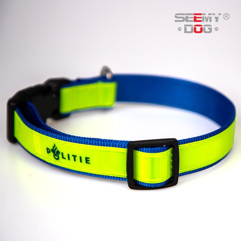 2024 New Cross-Border Customizable LOGO Reflective Colorful Crystal Grid Pet Dog Collar_voghion.com