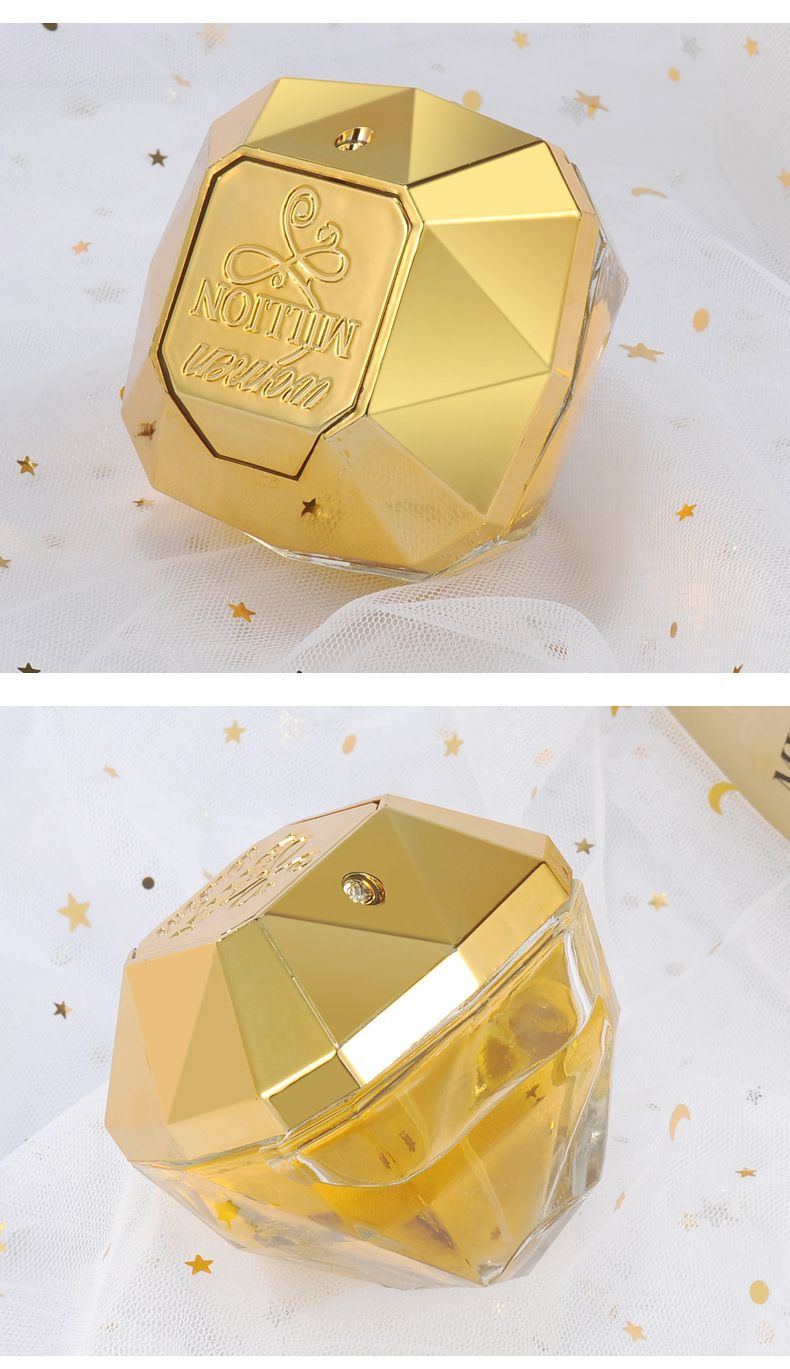 Lady Million 80ml parfüm Milyoner Kadın Gold Palm Mini mendil Gold Diamond Edition_voghion.com