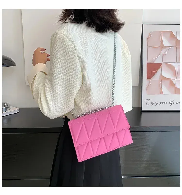 Borse a tracolla per donna alla moda, borsa a tracolla da donna, borsa a mano con manico in pelle PU, tracolla a catena Y250529l_voghion.com