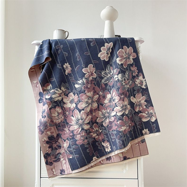 Hochwertiger warmer Schal aus Kaschmir mit Fransen für Damen, Nickerchendecke im Retro-Ethno-Stil_voghion.com