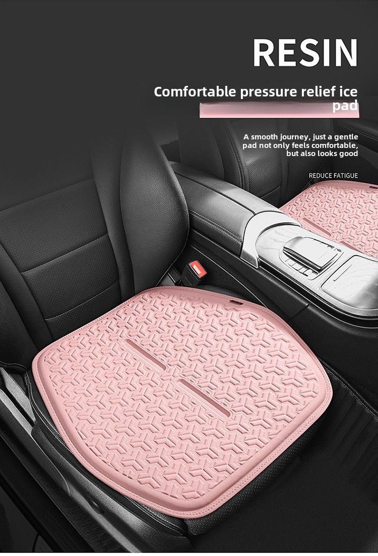 Coussin de voiture quatre saisons universel été trois pièces coussin de refroidissement en soie glacée coussin de siège en gel coussin de refroidissement en nid d'abeille pour bureau_voghion.com
