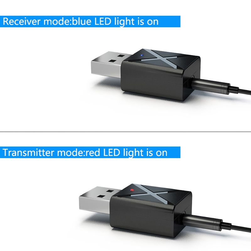 KN320 Bluetooth 5.0 USB Mini Stereo Ses Alıcısı Verici AUX RCA USB 3.5mm Jak TV PC Araç Kiti Kablosuz Adaptör_voghion.com
