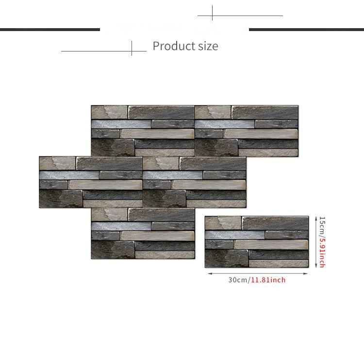 Meiji Morandi Color Wallpaper Cobblestone Texture Kitchen Bathroom Waterproof Oilproof Wall And Floor Dual-use Tile_voghion.com