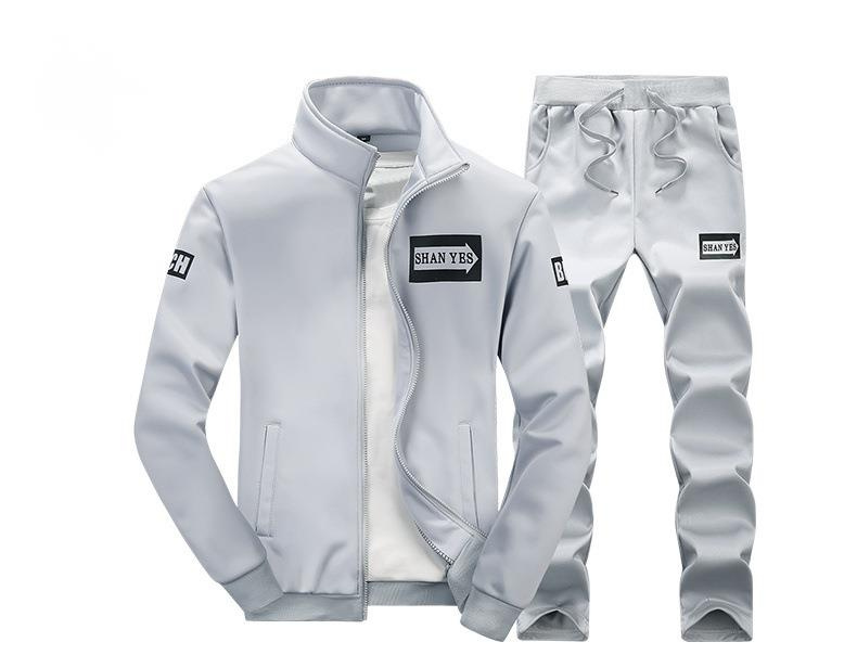 Sports Set Men's Cardigan 2023 New Coat Arrow Casual Pants Sweater Pants Two-piece Set_voghion.com