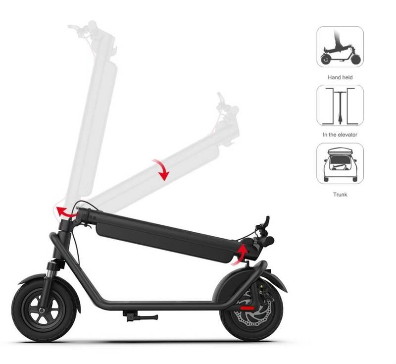 AOVO X11 36V 450W galingas motorinis elektrinis paspirtukas su 36V 13Ah nuimama ir nešiojama baterija, 10 colių visureigio padanga, 40KM-50KM diapazonas, 35 km/h diapazonas_voghion.com