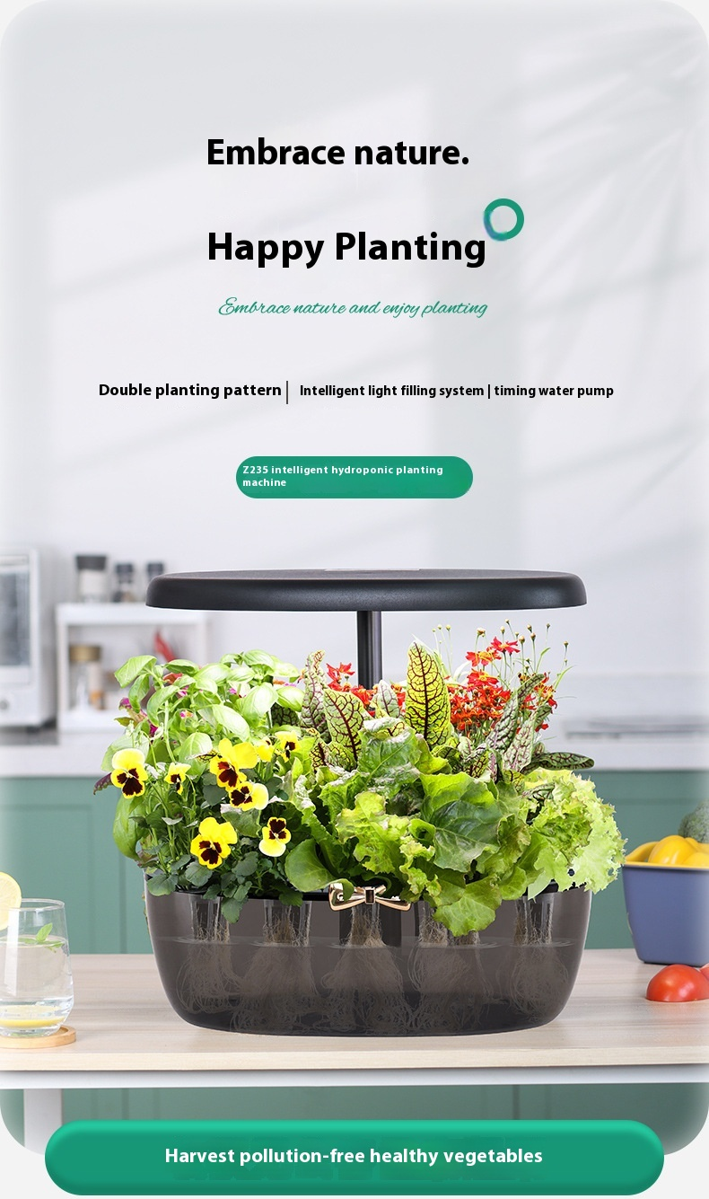 Macchina per piantagione idroponica intelligente, completamente automatica, per la coltivazione idroponica di ortaggi, senza suolo, per la piantagione di ortaggi, riempimento di luce_voghion.com