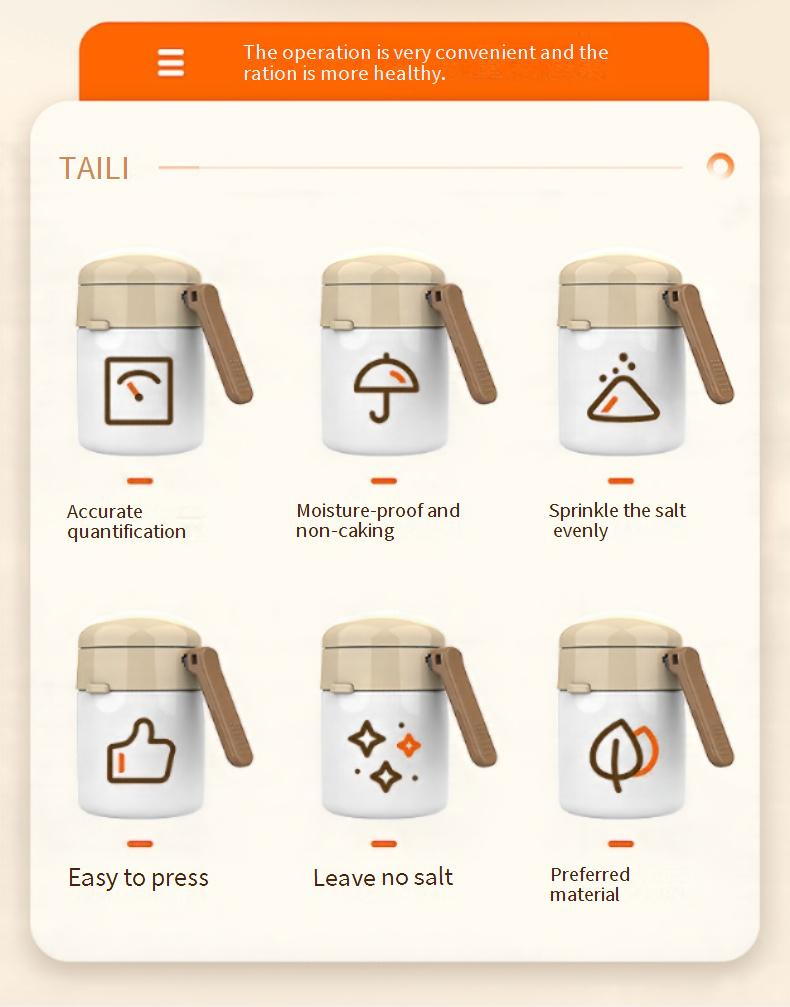 Krydderikrukker i glas med måleske - Lufttætte opbevaringsbeholdere til salt, sukker og krydderier i køkkenet (bred åbning, nem at rengøre og portionskontrol)_voghion.com